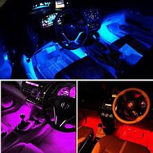 Led Light Strip,RGB-LED Glow Car Interior Lamp Under Dash Footwell Seats Inside Lighting