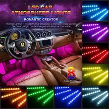 Led Light Strip,RGB-LED Glow Car Interior Lamp Under Dash Footwell Seats Inside Lighting