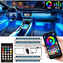 Led Light Strip,RGB-LED Glow Car Interior Lamp Under Dash Footwell Seats Inside Lighting