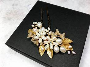 pack of 3 new high class women hair accessories pearl flower fancy hair pins